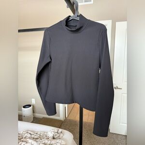 Black Mock Neck Shirt